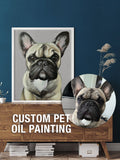 Custom Pet Portrait Oil Painting Hand-painted portrait of pet Personalized gift Portrait from Photo Gift Idea Bulldog Painting Dog Painting