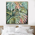 Tropical Leaves - Made to order Acrylic Leaf Painting Tropical Botanical Jungle Wall Art Nature Canvas Monstera Plant Boho Custom Home Decor