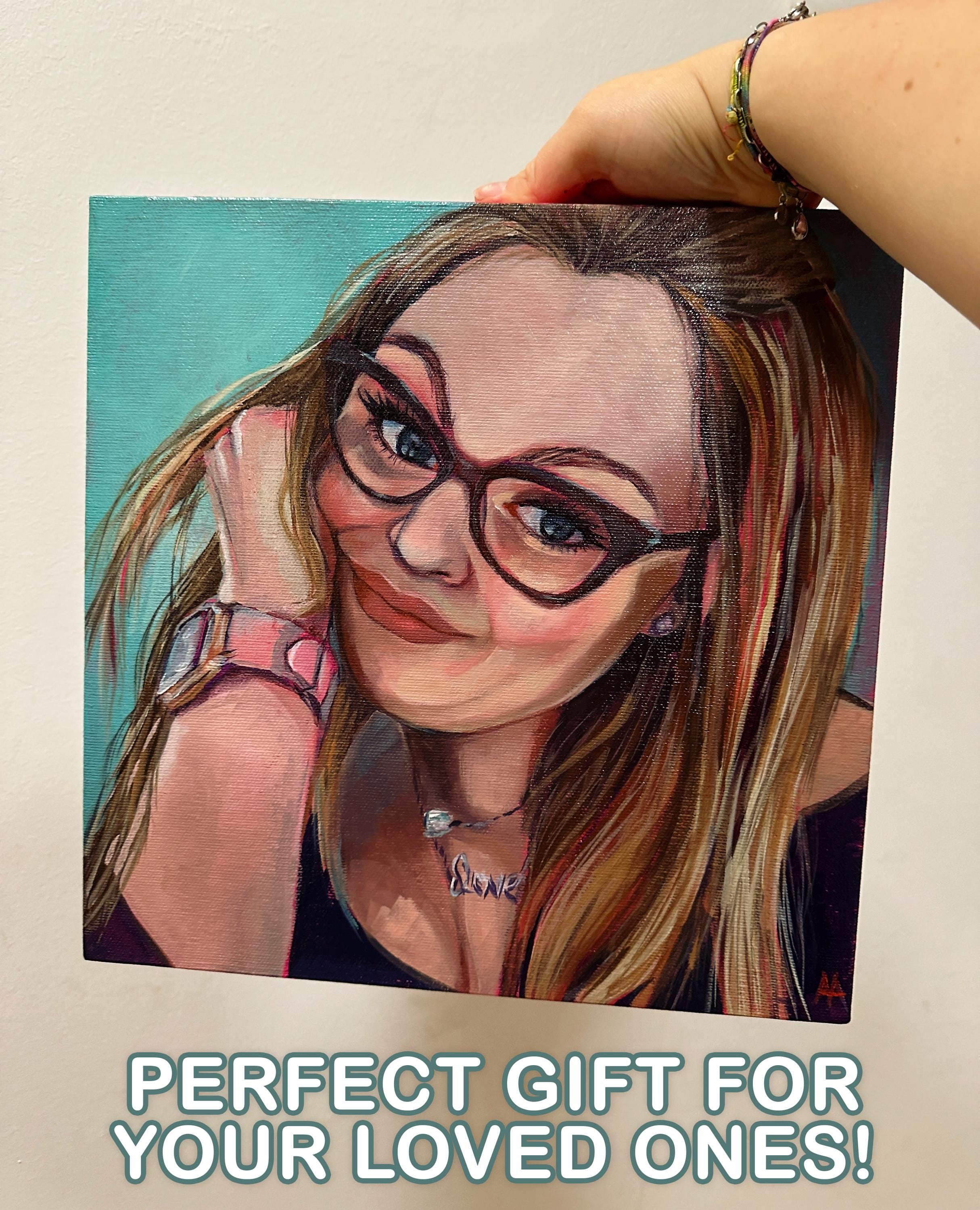 Custom Portrait Painting from Photo Personalized Gifts for Loved Ones Art Hand painted Acrylic Artwork Realistic Custom Gift Idea Love